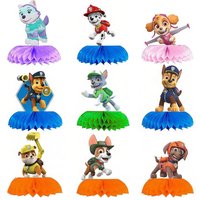 Paw Patrol Honeycomb Team Member Ornament for Festival Events Party Gatherings Themed Occasions Scene Layout Supply Gift Kit