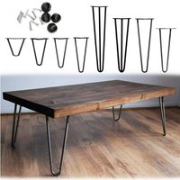 4pcs 4-34" Black Hardware Fitting Metal Thickening Steel Bar Feet V-shaped Furniture two/three Forked Iron Bedside Table Table