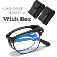 High Quality HD Lens Reading Glasses for Men Women Fashion Half Frame Presbyopia with Glasses Box Classical Folding Eyeglasses