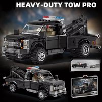 Technical F450 Pickup Car Building Blocks Bricks Set City High-tech Heavy Duty Tow Truck Model Toys Cars Gifts
