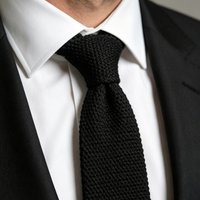 Men's Solid Color Knitted Tie New Style Fashion 8cm Knitted Tie Pure Cotton Men's Tie Business Wedding Tie Accessories Gift