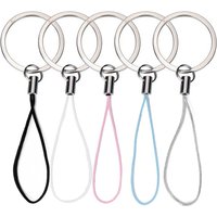 10pcs Detachable Nylon Lanyard with Metal Keyring Keychain Cell Phone Strap String for DIY ID Card Mp3 Player Keys Cellphone