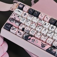 Cute Cat Keycaps 130 Keys Custom PBT Dye-Sublimation Mao Profile Mechanica Keyboard Key Cap 60% 75%
