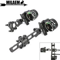 Archery Compound Bow Sight 0.019 Fiber with Sight Light Micro Adjustment Up Down Left Right Shooting Hunting Bow Accessories