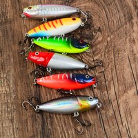 6pcs Floating Pencil Topwater Fishing Lure Wobblers Artificial Plastic Hard Bait For Perch Pike Trout Bass Tackle
