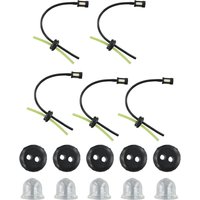 5/10set Fuel Filter Fuel Hose Seal With Priming Bulb For Brushcutter Hedge Trimmer Lawn Mower Accessories