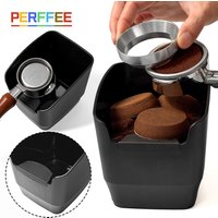 Coffee Knock Box Enlarged Bevel Coffee Grind Dump Bin Anti-slip Espresso Pucks Container Espresso Grounds Organizer Barista Tool