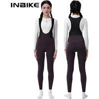 AliExpress INBIKE Winter Cycling Bib Pants Women Bicycle Clothing MTB Pants Toursers Fleece Bike Bibs Leggings with Pockets Road Clothes