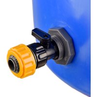 3/4" Rain Barrel Overflow Kit - Quick Connect Hose Adapter for Aquariums, Pools & Irrigation Systems - Plastic Bulkhead Fitting
