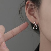 New 925 Sterling Silver Geometric Shape Earrings Personality Charm Simple Style Women Earrings Birthday Gift Exquisite Jewelry