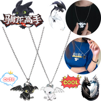 How to Train Your Dragon Toothless Light Fury Necklace High-Value Cool Figurine Style Couples Versatile Simple Clavicle Chain