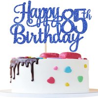1 PCS Happy 85th Birthday Cake Topper Cheers to 85 Years Birthday Cake Decoration for Happy 85th Birthday Decorations Supplies
