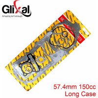 Glixal 150cc 57.4mm GY6 Complete full Paper Engine Gasket Set for 157QMJ Scooter Moped ATV Go-Kart (Long Case)