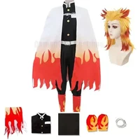 New Anime Rengoku Kyoujurou Cosplay Costume Kimono Uniform Halloween Carnival Christmas Party clothes