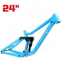 Aluminum alloy soft tail youth mountain frame 24 inch 3.0 tire BOOST barrel axle frame 148MM downhill