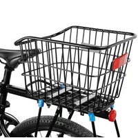 Rear Bike Basket Bicycle Trendy Iron Cargo Container for Mountain Bike Storage Basket Universal Durable Outdoor Riding Equipment