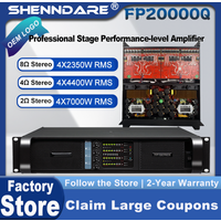 FP20000Q 4x7000W Professional Power Amplifier 4 Channels Audio DJ Subwoofer Preamplifier Class TD Line Array Speaker Amplifier