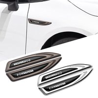 2Pcs 3D Metal Car Side Fender Rear Trunk Emblem Badge Sticker Decal For Mazda 3 5 6 Axela CX-5 CX-3 Atenza Demio RX7 MX3 MS 323