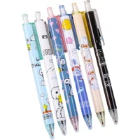 Snoopy Press Pen Gel Pen 0.5 Mm Black Refill Bullet Head Signature Pen Scrapbook School Office Stationery Supplies cartoon cute