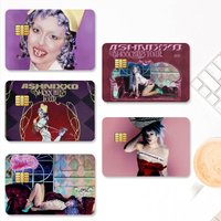 Singer Ashnikko Credit Card Stickers Skin for Bank Debit Decorative Protection 4PCS Anti-scratch Waterproof