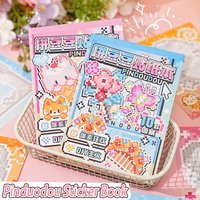 A Book of 10 Different Patterned Bean Stickers, Pixel-Style Stress-Relief Mini Journal Decoration Collage Sticker Book, Educational and Fun Gift