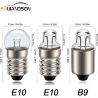 Ruiandsion 10pcs 1.1V 1.2V 1.5V E10 B9 Samll Halogen Bulb For Test Experiment Teaching Flashlight Warm White