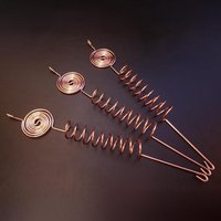 Electroplated Copper Garden Support Stakes Heavy Duty Plant Coil Rod Indoor Outdoor Flower Herb Vegetable Climbing Plant