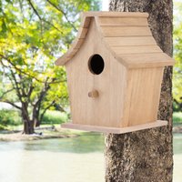 Hanging Bird House Wood Bird House Breeding Box Hanging Bird House Pet Supplies for Parrots Budgerigar Small Birds