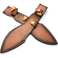 With Brass Buckle Genuine Cow Leather Cowhide Outdoor Straight Knife Scabbard Sheath Fixed Blade Portect Cover Holders Pants