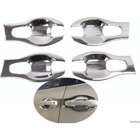 For Toyota Sienta 2017 2018 2019 2020 2021 2022 Chrome Car Door Handle Cover Bowl Pad Sticker Styling Accessories