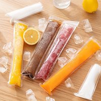100/50Pcs Disposable Ice Pop Mold Bag Large Freeze Popsicle Sealed Bags DIY Juice Yogurt Smoothie Bag With Funnel Ice Cream Tool