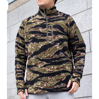 Tiger Tabby Camouflage Hoodie Man Winter Sweater Green Outdoor