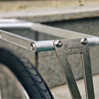 FNHON Wind Riding Large 20 Inch Folding Bike Rack Universal Disc Brake Clamp V Brake Retro Small Rack Aluminum Alloy Polished