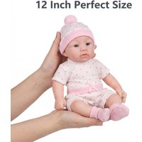 NPK 12inch Abigail Doll Super Soft Solid Platinum Silicone Squishy Elastic Baby Doll for Girls Weighted Approximately 1.1KG