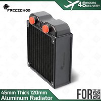 FREEZEMOD 120mm Aluminum Radiator 45mm Thick Computer Water Cooling Double Layer Heat Sink G1/4 Threaded Interface SR-120SL