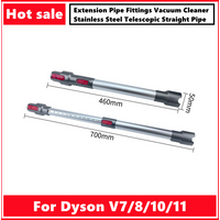 Extension Pipe Fittings For Dyson Vacuum Cleaner V7/8/10/11 Stainless Steel Telescopic Straight Pipe