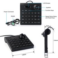 CCTV Mini Analog PTZ Camera Keyboard with 2D Joystick, PTZ Speed Dome Camera Controller with RS485 Input
