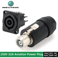 Original Neutrik powerCON 32 A 250V 3 Pole Cable Connector Plug / Socket single-phase wires 2.5 to 6.0 mm² (AWG14-10) O.D 8-20mm