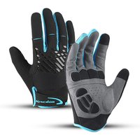 Gants de cyclisme VTT en plein air pour hommes, doigt complet, écran tactile, respirant, anti-transpiration, antichoc, moto, randonnée, canadisme