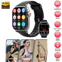 MP3 Player Watch BT 5.4 Touch Screen Music Player Built-in Speaker Voice Recorder Portable Player for Men Women