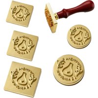 Different Sizes Custom Logo Pottery Stamp for Clay Stamps Personalized Design Brass Stamp Perfect for Ceramics/Soap Ice DIY