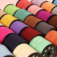 5/10/20M 2.5mm Flat Faux Suede Braided Cord Korean Velvet Leather Handmade String For DIY Bracelet Necklace Jewelry Making