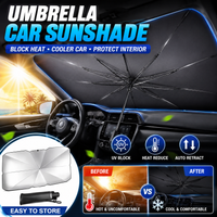 Foldable Car Umbrella Sunshade Front Windshield Sun Visor Silver Coating Anti-UV Heat Insulation Auto Sun Protection Cover