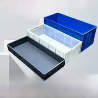 Thickened Plastic Storage Box Rectangular Large Size Tool Storage Box Industrial Material Box Handheld Double Door Opening St...