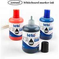 1 Box 100ml Whiteboard Marker Ink Refill Fluids Red Blue Black Green Colors Compatible with All Erasable Whiteboard Markers