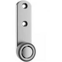 Wooden Door Drooping Support Wheel Side Mounted Pulley for Smooth Movement Galvanized Steel Rubber Wheel 100x28mm Silver Gray