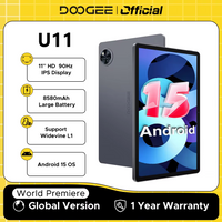 Global Version DOOGEE U11 Android 15 Tablet 11" Ultra-clear 90Hz Display 16GB(4+12) 128GB 8580mAh Battery Unisoc T606 octa-core