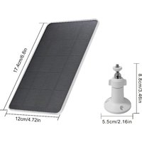 Type-C Solar Panel Charger with 360° Rotatable Bracket, IP67 Waterproof Outdoor Solar Panel for Security Camera