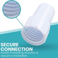 38mm Threaded Pool Hose Connector Left Hand Cuff for Pool Vacuum Suction Pipe Fitting