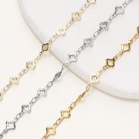 1Meter/Pack 5.5MM 14/18K Gold Plated Metal Brass Rhombus Chains For DIY Jewelry Necklace Bracelets Chains Making Accessories